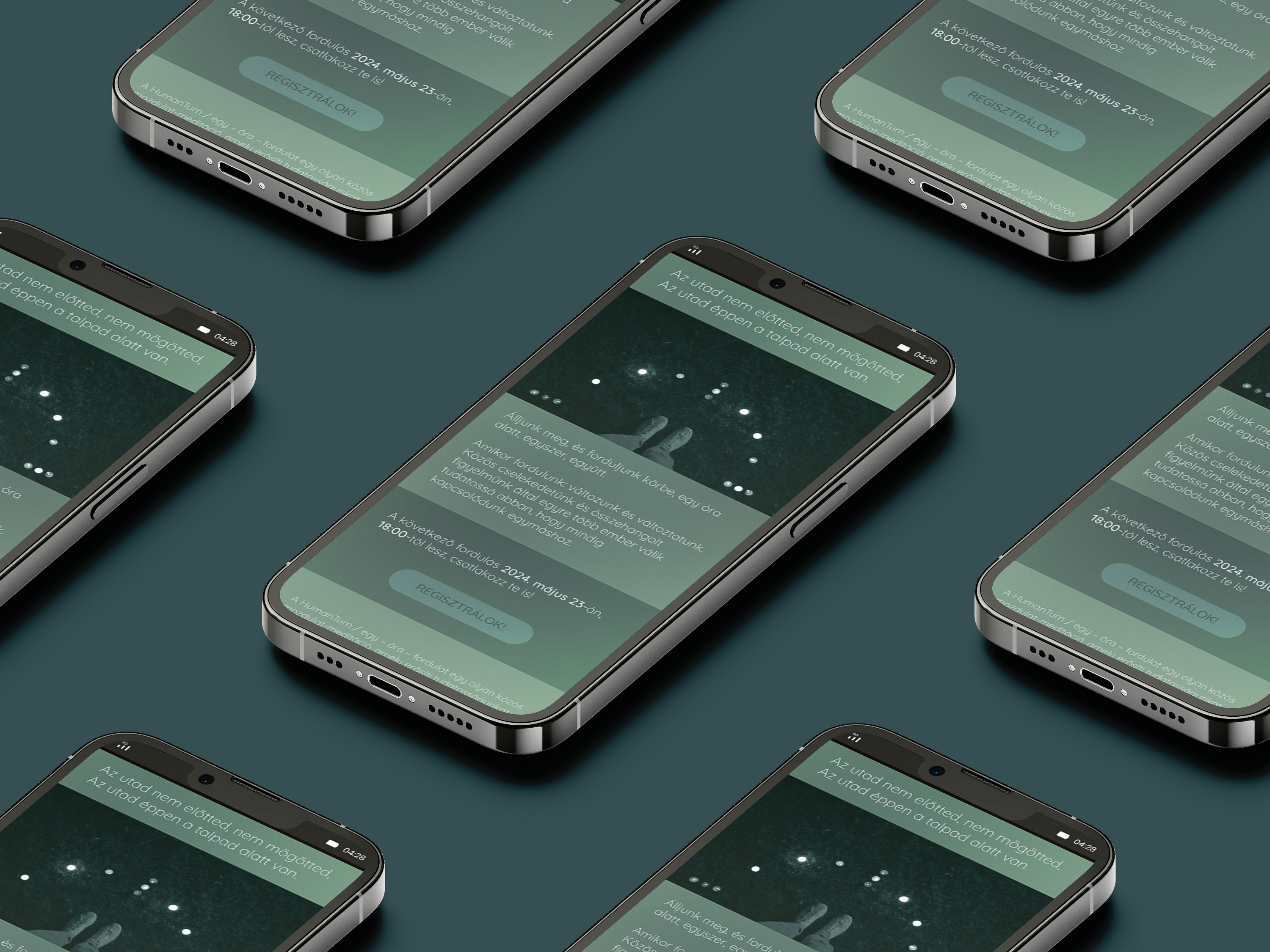 Mobile view of Human Turn website design