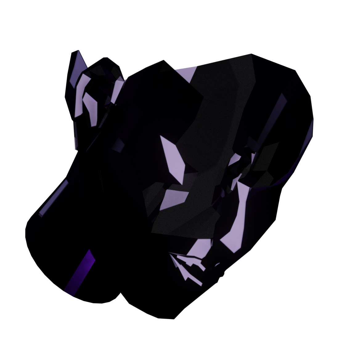 3D model of a broken crystal head
