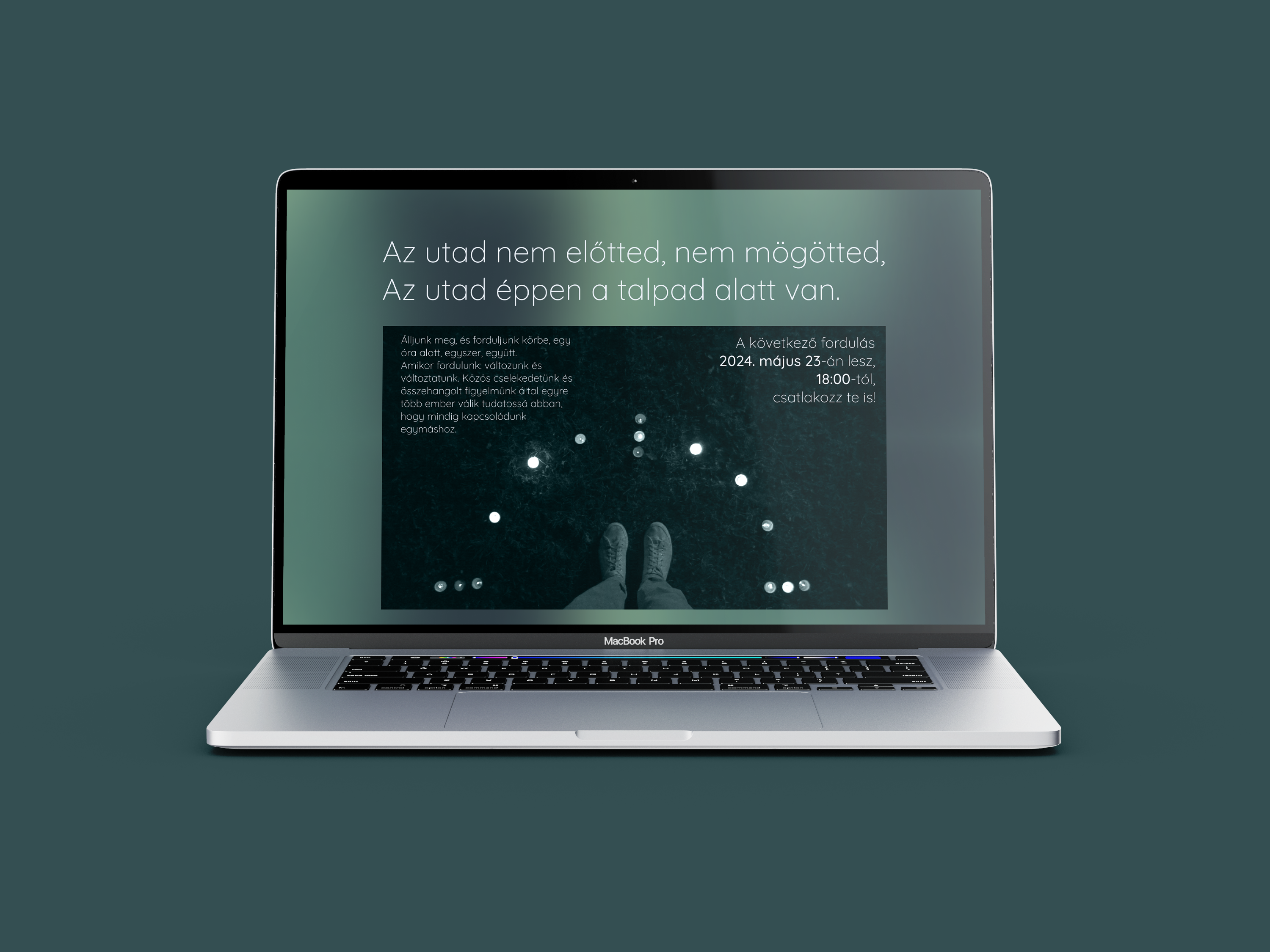 Desktop view of Human Turn website design