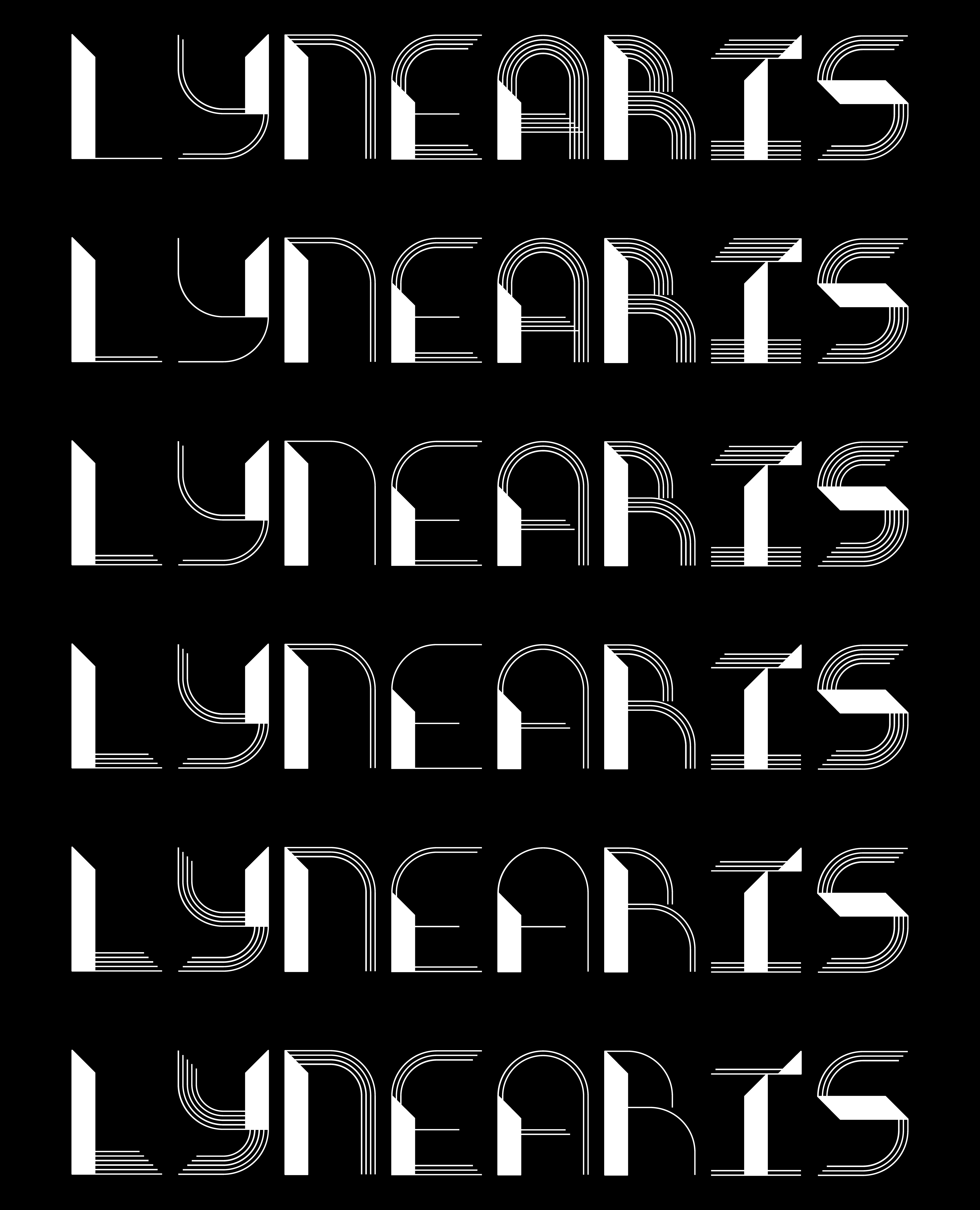 Poster of Lynearis variable display font