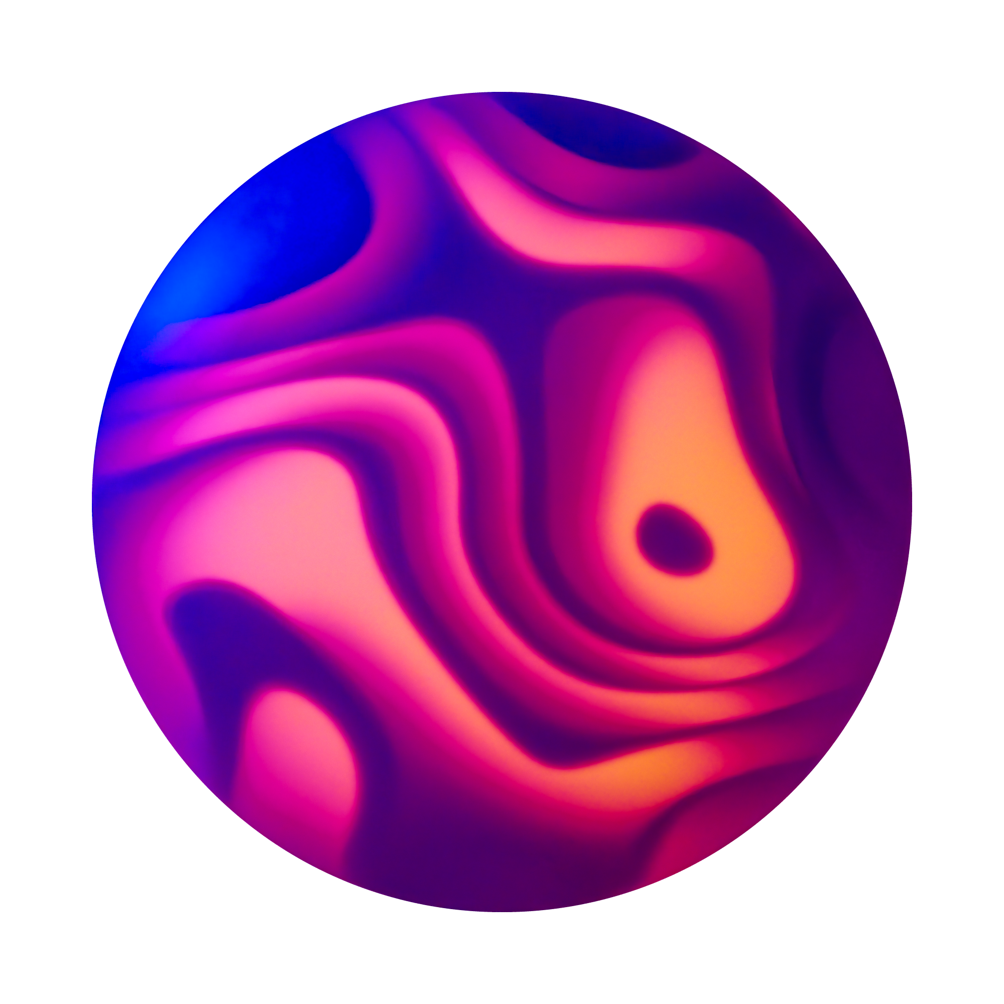 Textured glowing glass marble