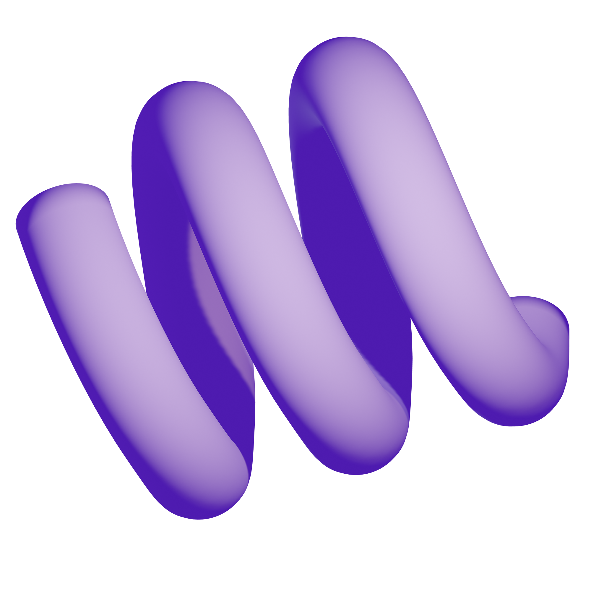 Purple 3D spiral shape
