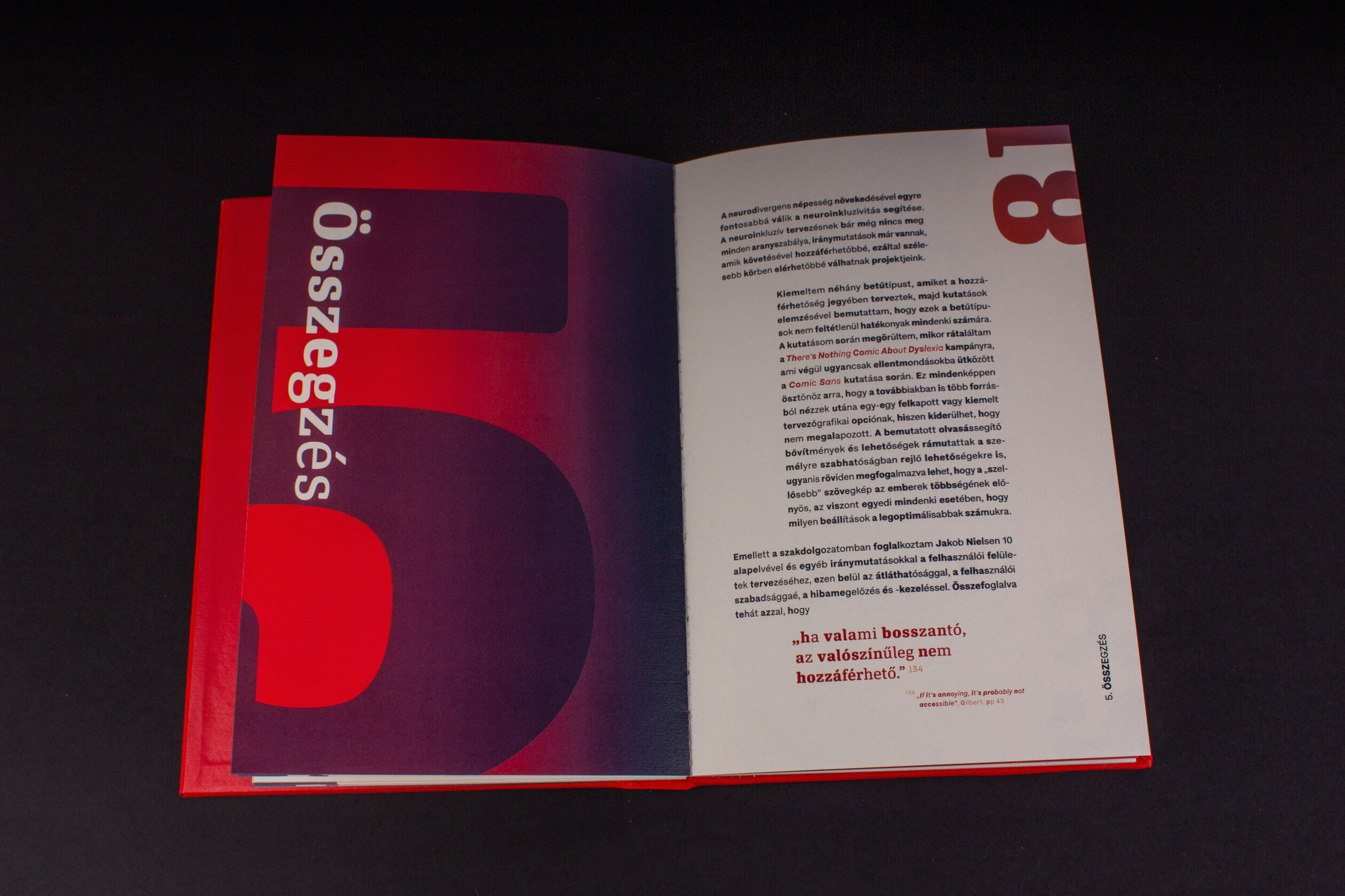 The starting spread of chapter 5 - Summary